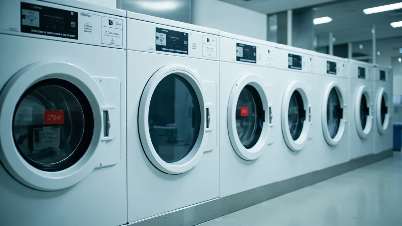 Empreendedora em lavanderia self-service própria montada com consórcio de equipamento industrial